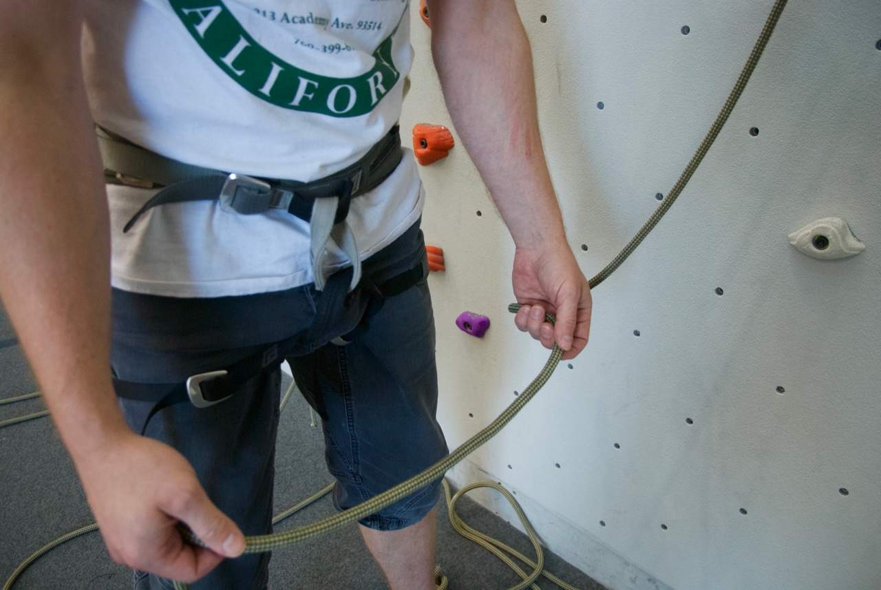 WITH A BELAY LOOP TWISTED UP LIKE THAT, THE HARNESS WILL WEAR MORE QUICKLY AND NO WAY IS THIS COMFY. 