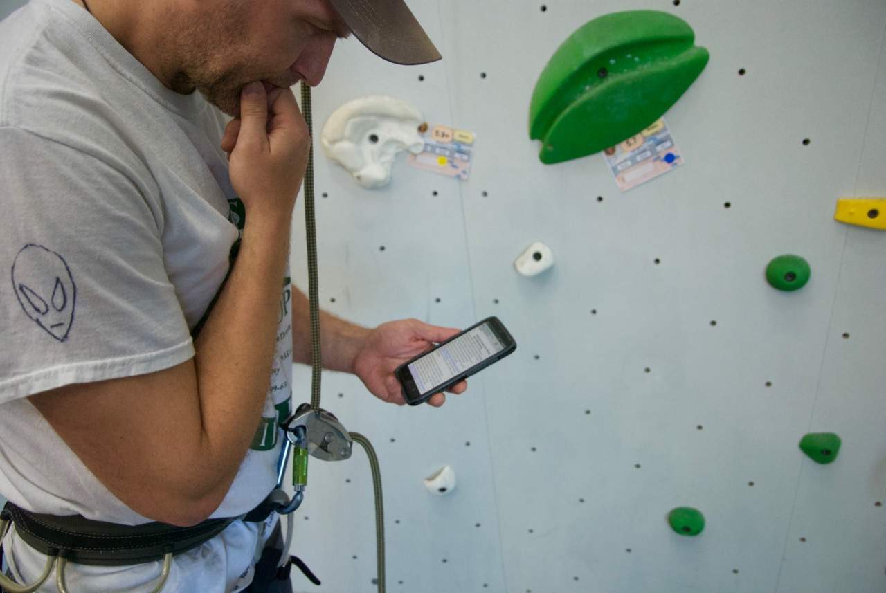 NOW IS NOT THE TIME TO BE READING A BLOG POST ON HOW TO PROPERLY BELAY... GET THAT RIGHT HAND ON THE BRAKE-END OF THE ROPE, GUY!