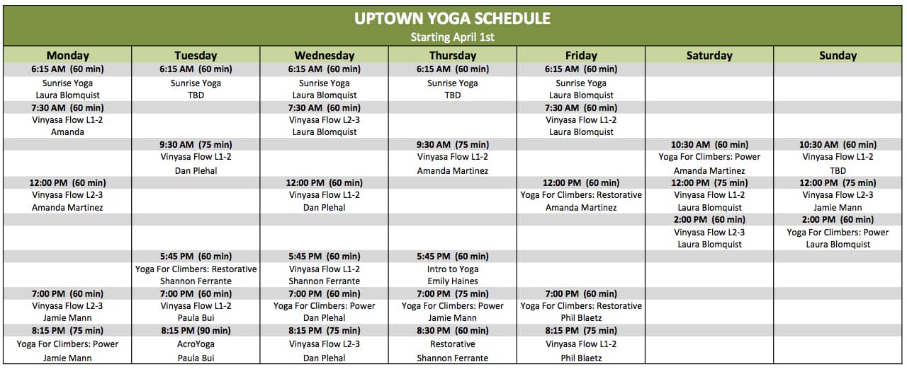 Yoga Schedule Rollout April 2017_Uptown